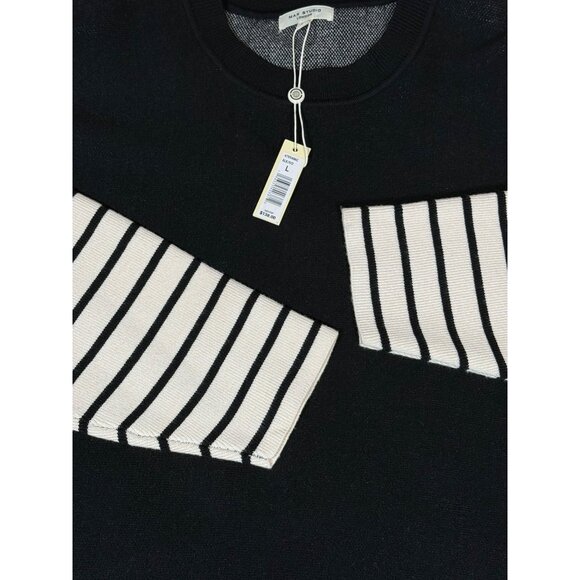 Max Studio London Women’s Oversized Striped Cape Sweater, Size -L - Picture 7 of 11